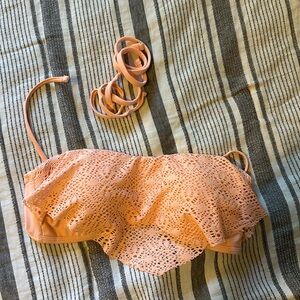 Coral Hot Water Brand Strapless Bikini Top
